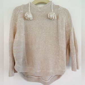 Toddler girls MudPie Poncho w hood and tassels